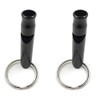 ocona Whistle, Dog Whistle, Key Ring, Black, Pack of 2