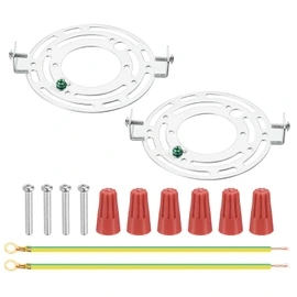 PATIKIL 115mm (4.53") Universal Light Fixture Mounting Bracket Kit, 2 Set Light Crossbar Round Ceiling Plate with Screw for Wall Light Ceiling Light Pendant Chandelier