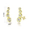 Philip Jones Gold Plated Four Stone Climber Earrings Created With