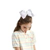 AMYDECOR 8 Inch White Sparkly Glitter Sequin Hair Bows for