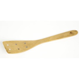 Bérard Olive Wood Spatula with 6 Holes Kitchen Aid Olive Wood Durable and Durable 15.5 cm Wooden Spatula with Individual Grain Wooden Cooking Cutlery Handmade