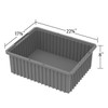 Akro-Mils 33228 Akro-Grid Plastic Slotted Dividable Modu Box Stackable Grid