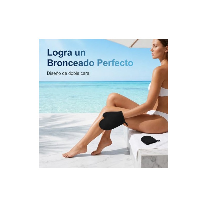 Guante Aplicador de Autobronceador y Exfoliante Corporal Reutilizable