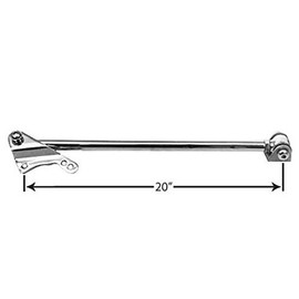 Speedway Motors Steel Rear Panhard Bar for Ford 8 and 9 Inch Axle, 20" Adjustable Range, Bolt-On Bracket with Urethane-Bushed Adjuster and Frame Support