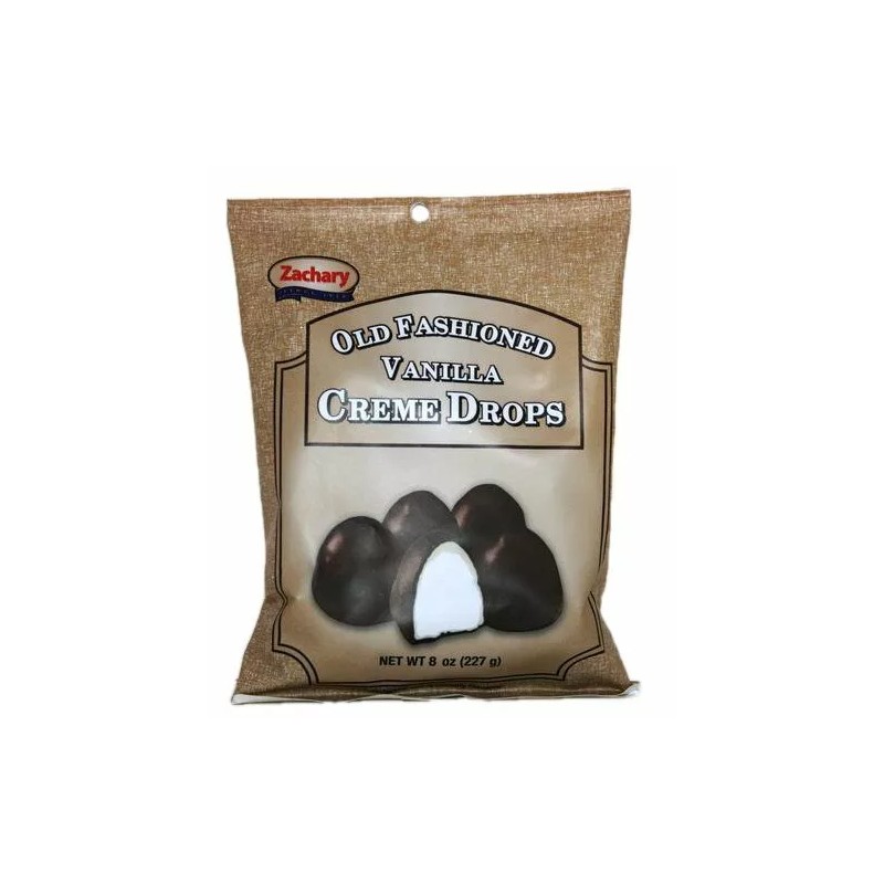 Zachary Chocolates Old Fashioned Vanilla Creme Drops 8 oz Bag