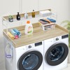 VEVOR Washer Dryer Countertop with Shelf, 54" x 27" Wooden