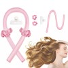 CORATED 무열 컬링 막대 헤드밴드 하룻밤 자는 컬을 위한 실크