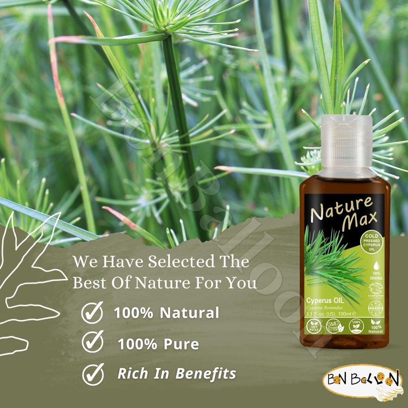 bonballoon Nature Max Cyperus Oil Natural Cold Pressed Undiluted Premium