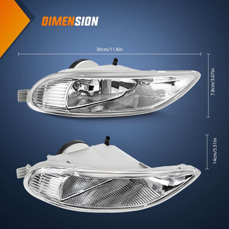 Nilight Fog Light Assembly Compatible with 2002 2003 2004 Toyota