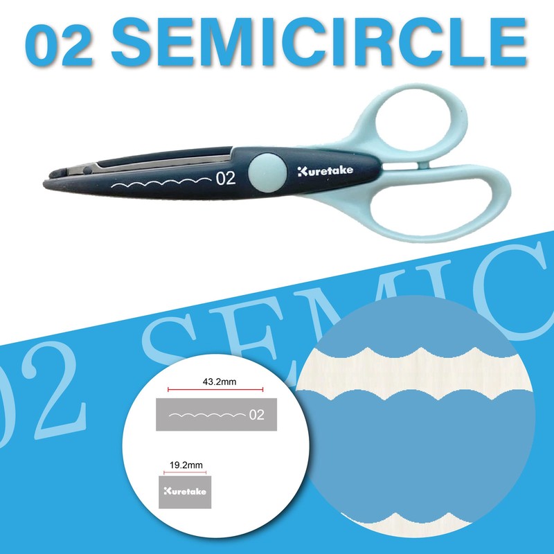 Kuretake KU230-2 Craft Scissors 02 Semi Circle