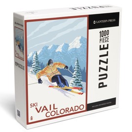 Vail, Colorado, Downhill Skier (1000 Piece Puzzle, Challenging Jigsaw Puzzle for Adults, Made in USA)