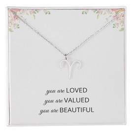 Necklace Gifts for Women Affirmation Birthday Gift for Daughter Granddaughter Christmas Gift Mantra Necklace Niece Gift Virgo Sagittarius Zodiac Gifts All Signs Standard Box Gold Finish Pisces