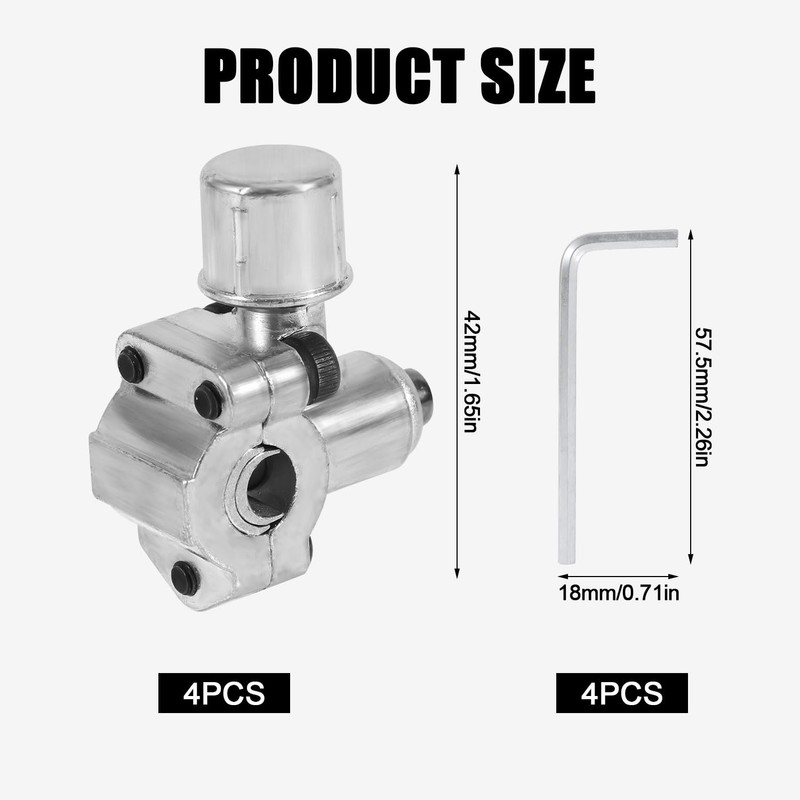 4 Pcs Bullet Piercing Valves with Wrenchs, Bullet Piercing Valve