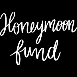 Decal Stickers of Honeymoon Fund (White) (Set of 2) Premium Waterproof Vinyl Decal Stickers for Laptop Phone Accessory Helmet Car Window Mug Tuber Cup Door Wall Decoration - ANDsticg92035WH