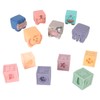 12PCS Children Silicone Building Blocks Soft DIY Educational Chewable Animals