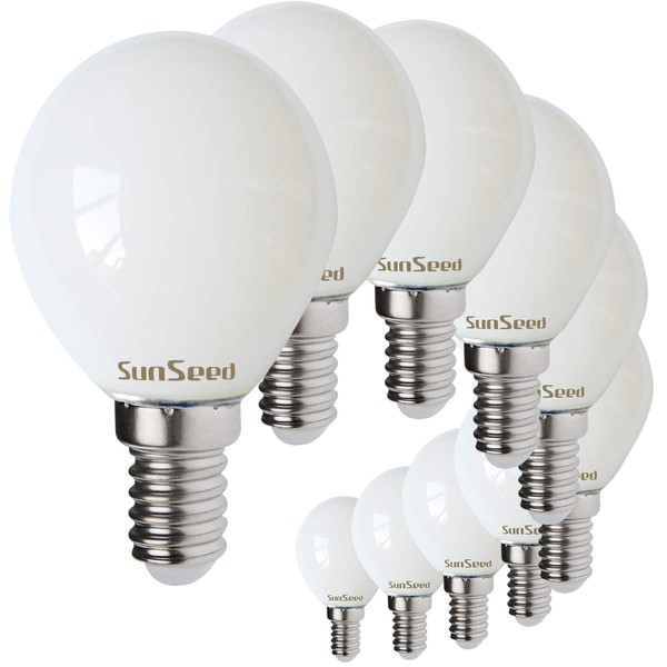 SunSeed 10x Filament LED Opal Golf Ball Bulb E14 4