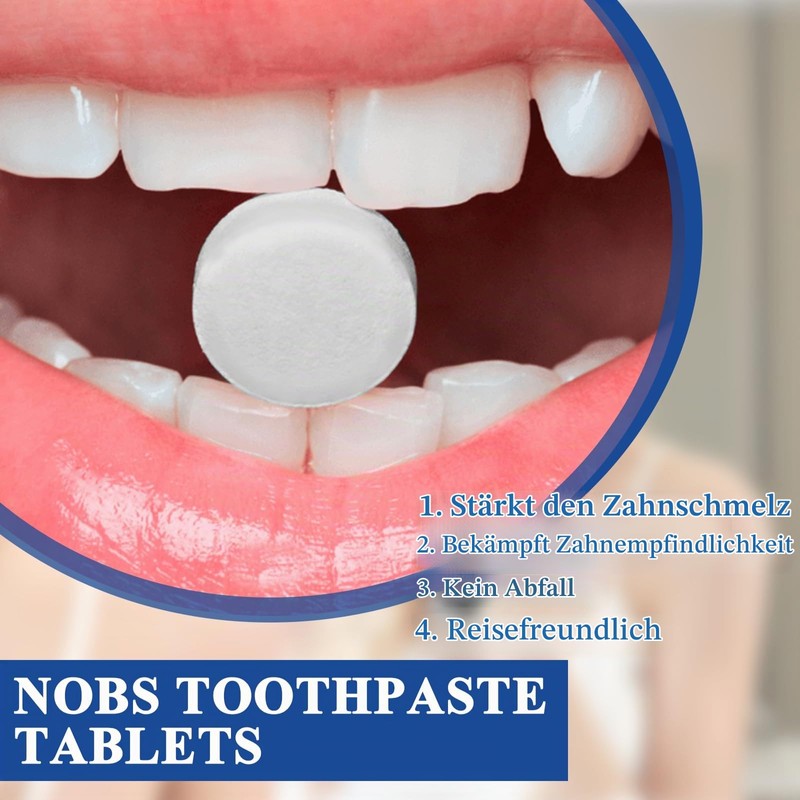 1 Bottle Nobs Toothpaste Tablets - Hydroxyapatite Toothpaste Chewable Natural