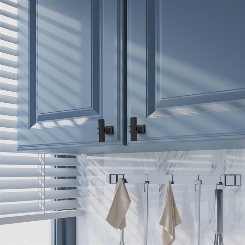 Asidrama 10 Pack Single Hole Center Matte Black Kitchen Cabinet