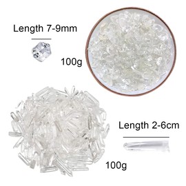 JINGYOU Natural Stone Rock Crystal Beautiful Clear Lace Natural Irregular Clear Quartz Crystal Chip Stones Lace Natural Lace Columns Stone Crystal Decoration for Office Living Room Bedroom
