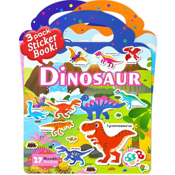 Benresive Benresive Reusable Sticker Book for Toddlers 2-4 Years, 3