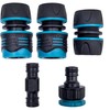Aqua Flow Hose Pipe Connector Set - Premium 5-in-1 Hose Connecter Ideal for Universal 1/2" UK Hose Pipes, Made from Durable ABS Plastic, Quick Connect, Leak-Proof, Versatile, and Easy to Use