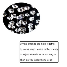 Crystal Beads Chains,niCWhite 33FT Acrylic Beads Garland Curtain Strands,Octagonal Beaded Chandelier Chain,Beads String Roll For DIY Wedding Christmas Ornaments Garland