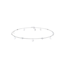 Elli Women's Choker Solitaire Sparkling Geo with Crystals in 925 Sterling Silver, Sterling Silver Glass, Crystal