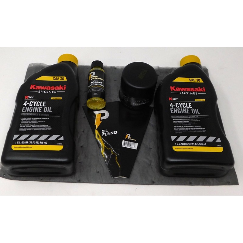 Power Performance SAE 30 Oil Change Kit for Kawasaki 49065-0724