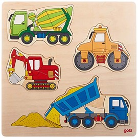 Goki 57901 Einlegepuzzle, Multicolor, Einheitsgröße
