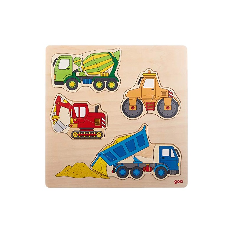 Goki 57901 Einlegepuzzle, Multicolor, Einheitsgröße