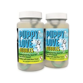 Puppy Love Bubbles: 2 Pack 4oz Bottles of Peanut Butter Scented Bubbles for Dogs, Non-Toxic and Allergen-Free, Bring out Your Dog'S Inner Puppy with H