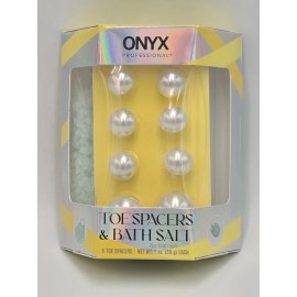Onyx PEARL ONYX PROFESSIONAL TOE SPACERS AND TWO BATH SALT GIFT SET-COCONUT/VA
