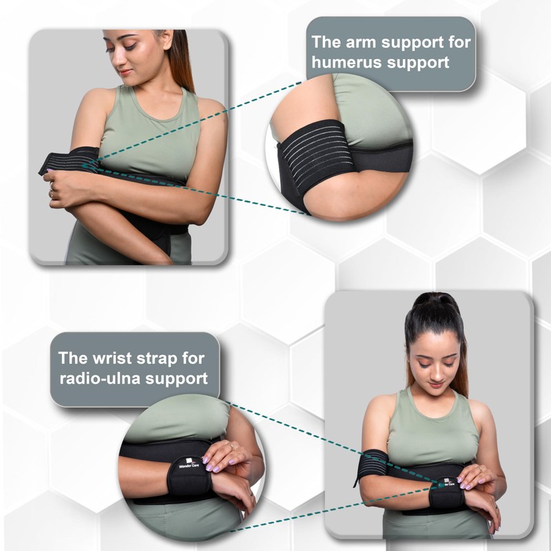 Wonder Care-Left Right Shoulder Immobilizer Arm Sling Elastic Brace for