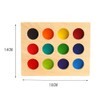 Rainbow Wooden Balls with Tray Wooden Sorting and Matching Game