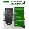 433.92 MHz Remote Control for Garage Door Opener, 2 Channels