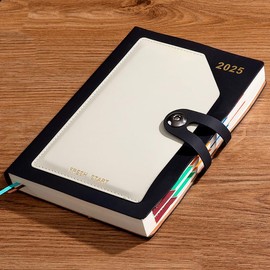 Agenda Escolar 2025 Agenda Ejecutiva Diario Director Español,200 Hojas,400 Páginas,Agenda 2025 Diaria,Planeador,Presupuesto de Gastos,Curpiel 14x21cm,Cuaderno A5,Regalos de Año Nuevo,Regalos Escolares (Negro)