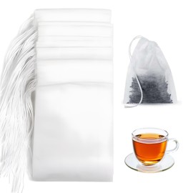900 Pcs Empty Tea Bags 5.5x7cm Reusable Tea Bags with Drawstring for Loose Tea Brewing Tea Soup Spices and Bath Soakin(White)