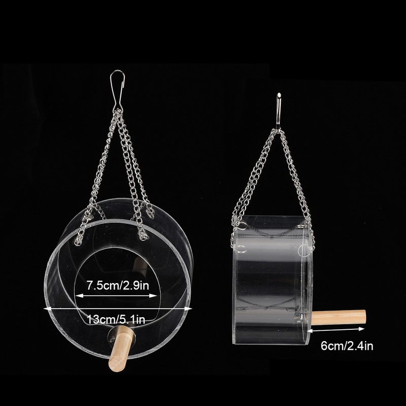 Acrylic Bird Feeder Box AntiScatter Hanging Feeding Box Outdoors Transparent