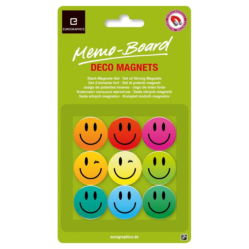 Eurographics, Glass, Smiley Face Magnets, 11.5 x 1.8 x 20.5