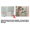 MCOCOD 8" Pull Handle and 20" Towel Bar Set, Glass