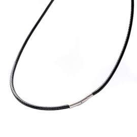 SCIOLTO Choker, Necklace, Chain, Cord, Black, Men's, Women's, Wax Cord, Surgical Stainless Steel, Wax Cord
