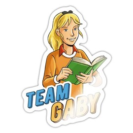 Spreadshirt TKKG Team Gaby Glockner Sticker, 10 x 10 cm, Glossy White