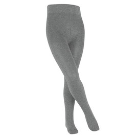 FALKE Unisex Children's Family Tights Breathable Sustainable Organic Cotton Opaque with Comfort Waistband Non-Slip Durable Flat Seam for Pressure-free Toe Pack of 1, Grey Light Grey Melange 3390