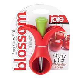 Joie Blossom Cherry Pitter, Remove Pits with Precision and Ease, Comfortable Grip and Press Tool, Efficient Kitchen Gadget, BPA-Free