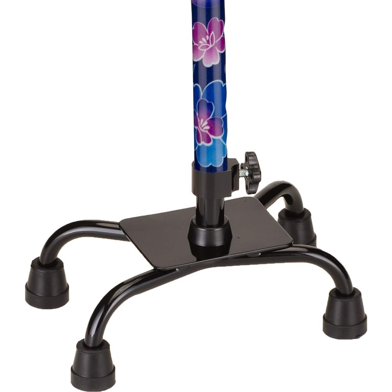 NOVA Designer Quad Cane, Lightweight Four Legged Cane with Soft