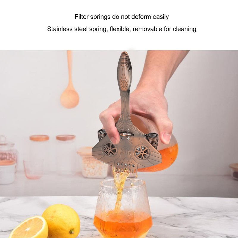 Ice Strainer Effective Filtering 304 Stainless Steel Multifunctional Cocktail Strainer