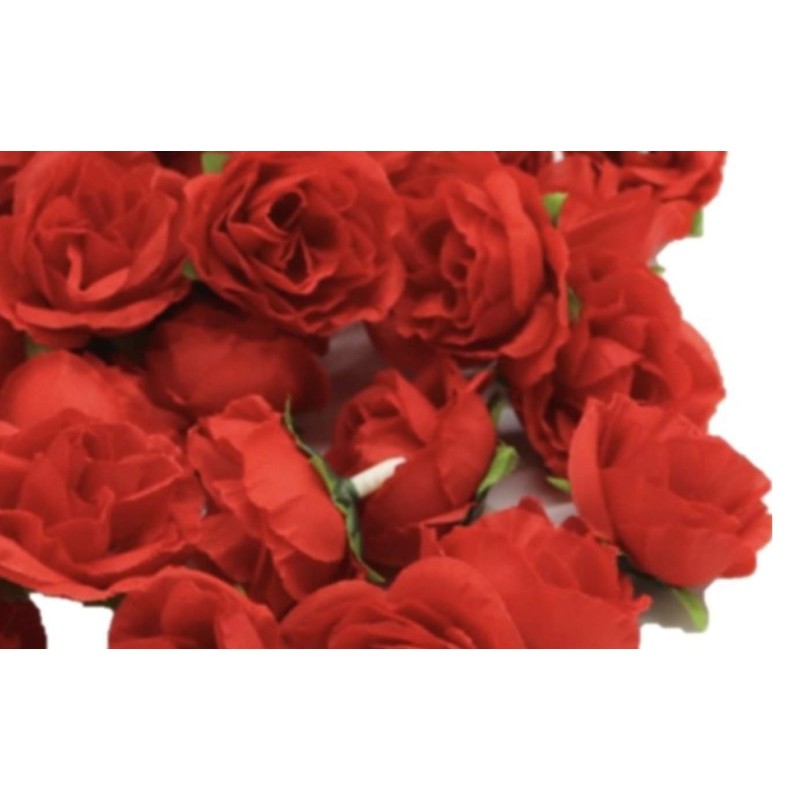 (Mikishin) 50 Pcs Artificial Roses 3cm Bouquet Rose Rose Wedding