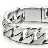 COOLSTEELANDBEYOND Masculine Mens Stainless Steel Large Link Curb Chain Bracelet,