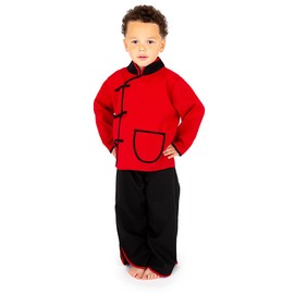 PRETEND TO BEE Chinese Man/Boy Fancy Dress Costume for Kids, Multicultural, 3-5 Years