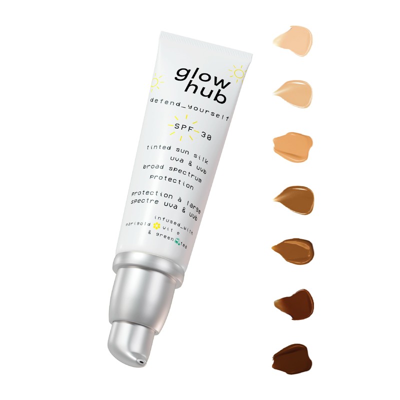 Glow Hub Defend Yourself Facial Sunscreen SPF30 Tinted 50ml (Rain